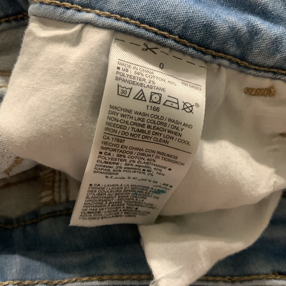 Old Navy Rockstar Super Skinny Light Blue Denim Stretch Jeans Women's Size 0 - Picture 8 of 8